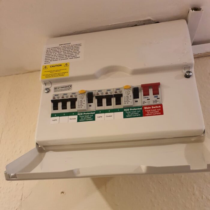 Metal Clad Consumer Unit Installation with RCD RCBO MCB